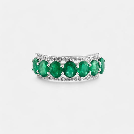 Emerald Elegance Band Ring