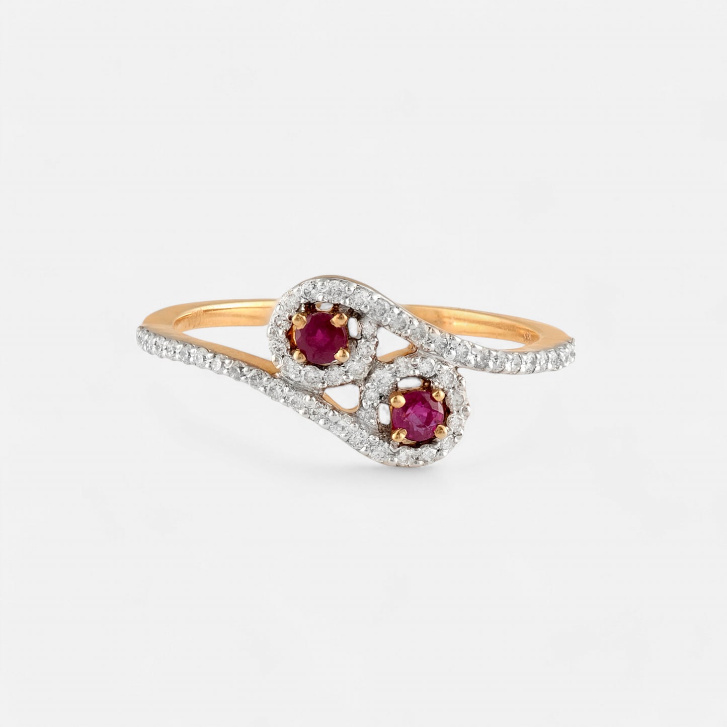 Ruby Twist Halo Ring