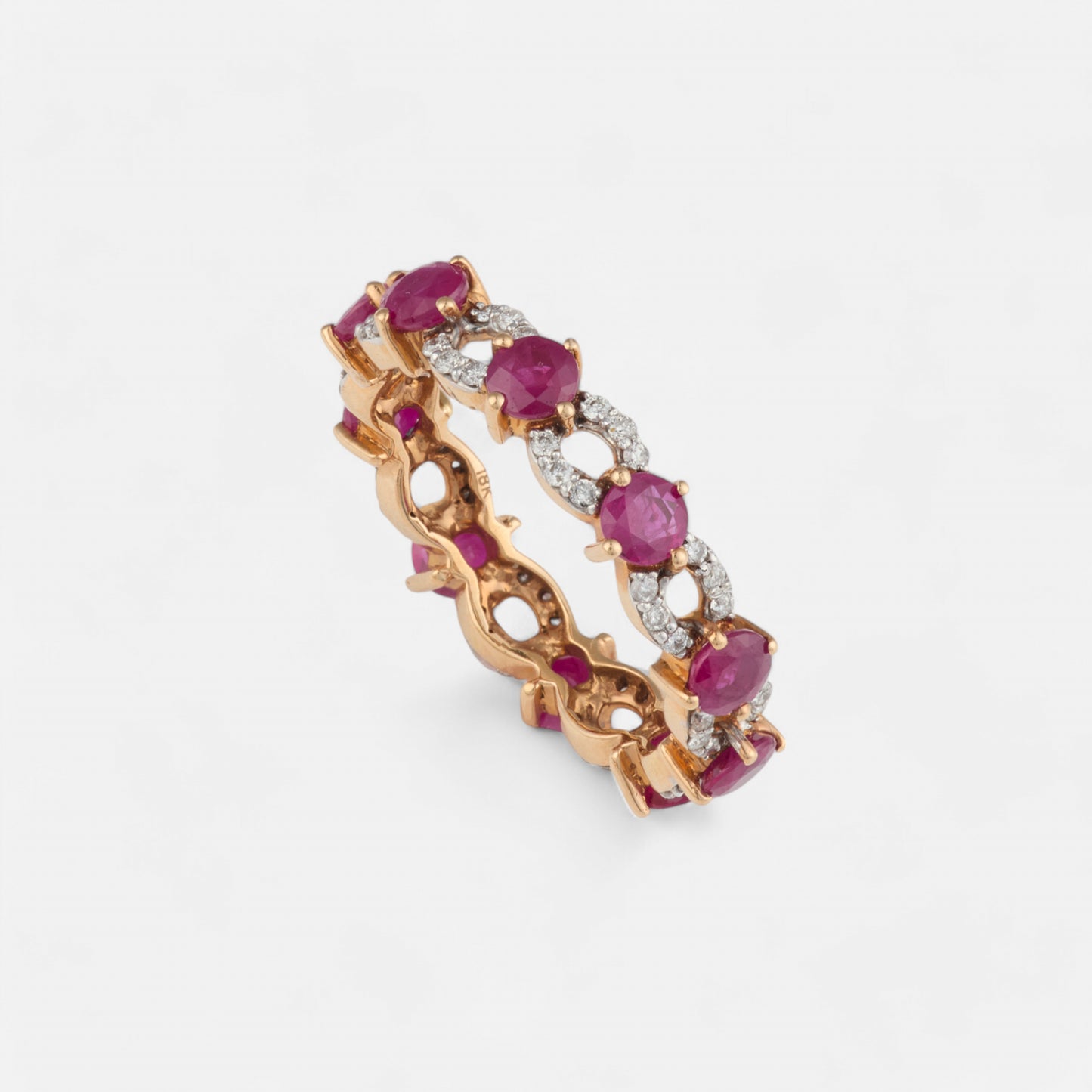Ruby and Diamond Eternity Band