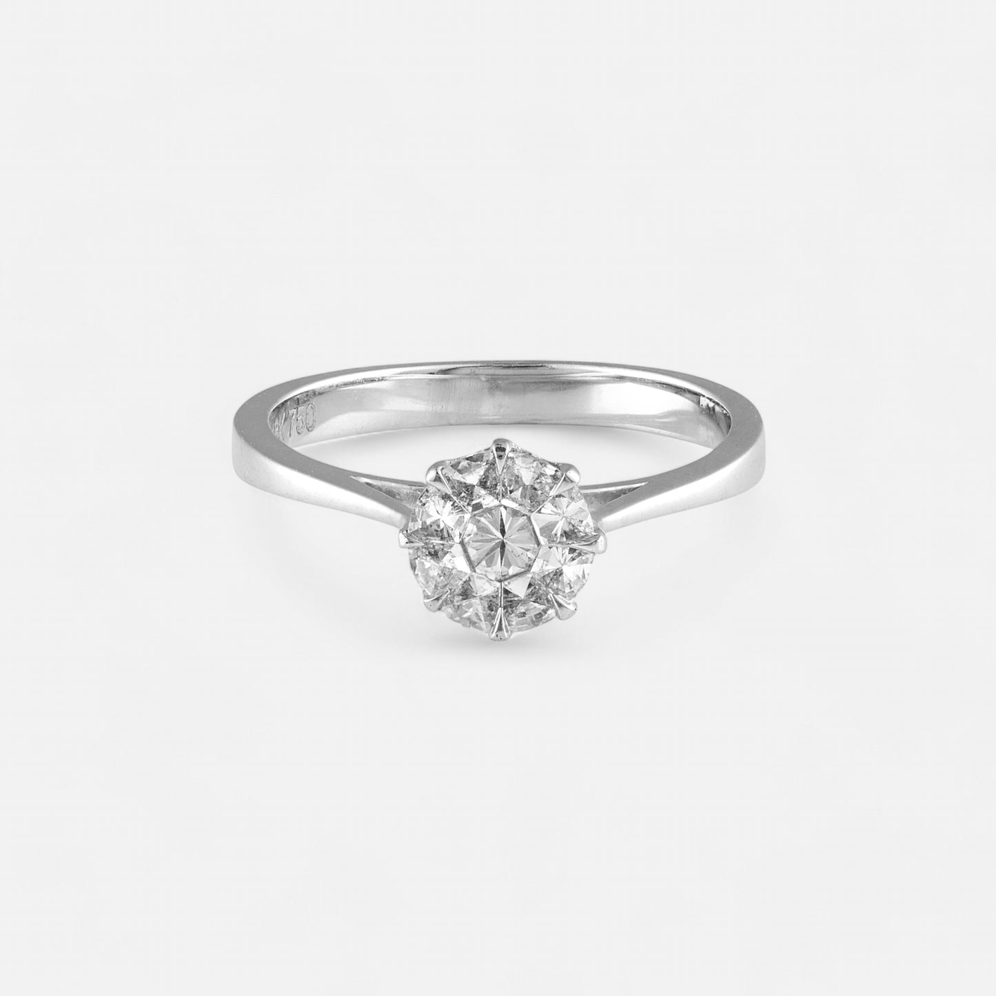Solitaire Diamond Starburst Ring