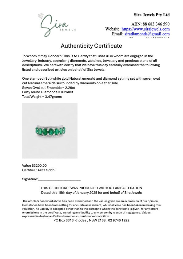 Emerald Elegance Band Ring