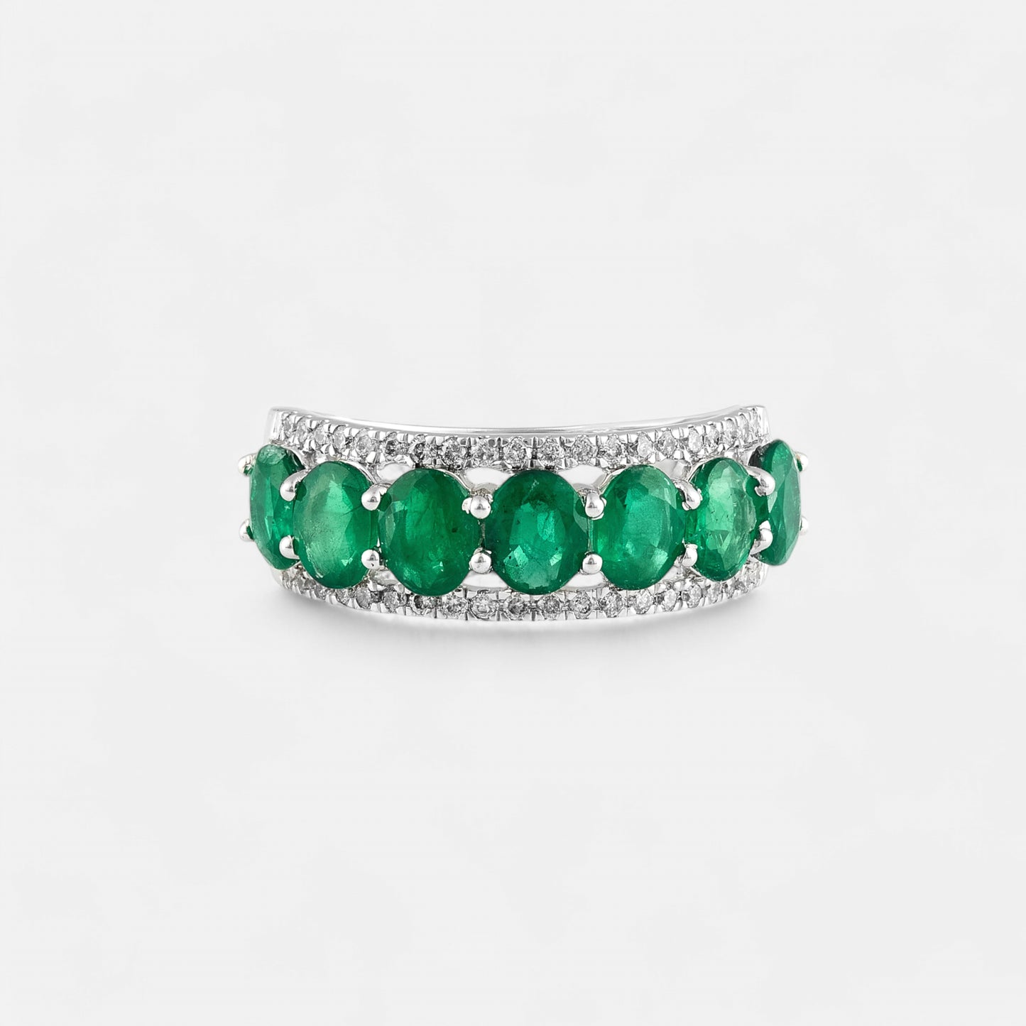 Emerald Elegance Band Ring
