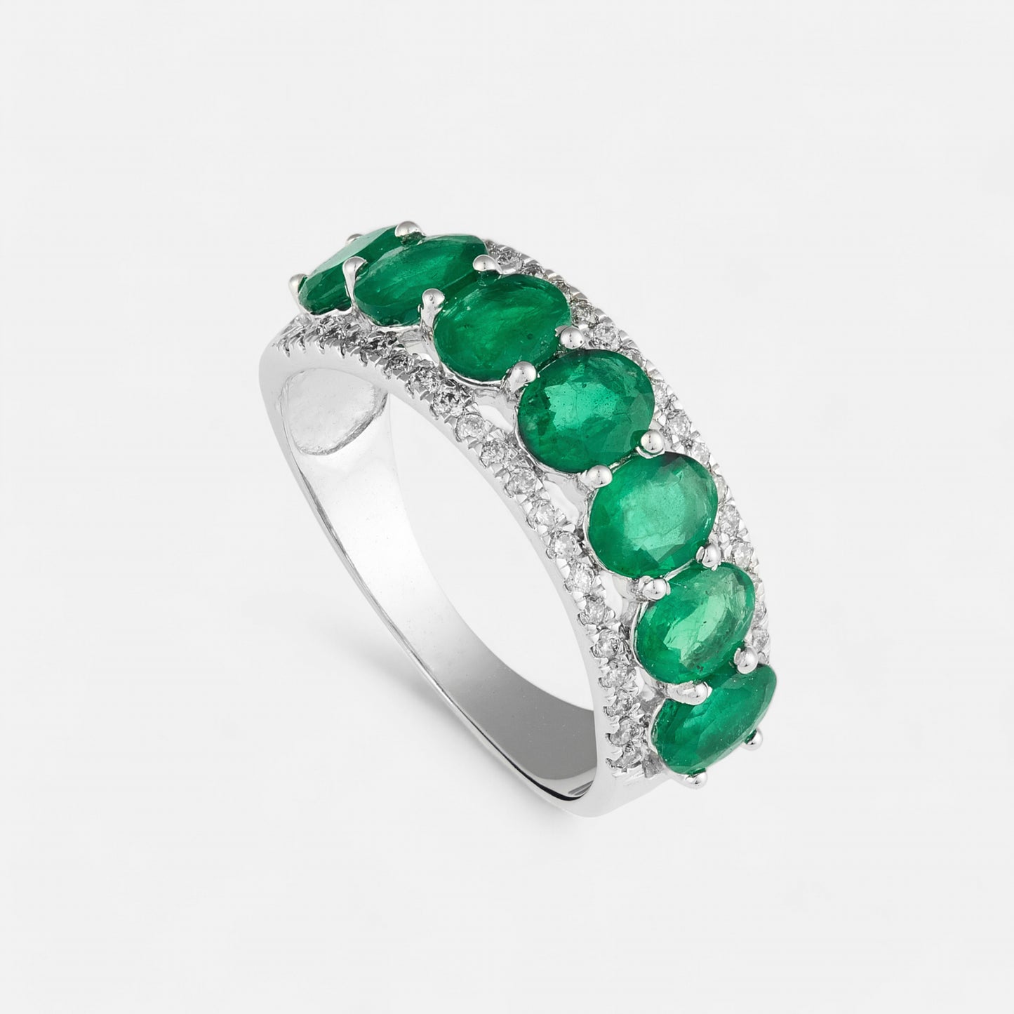 Emerald Elegance Band Ring