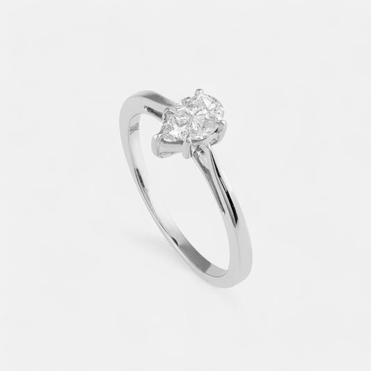 Pear Diamond Cluster Ring