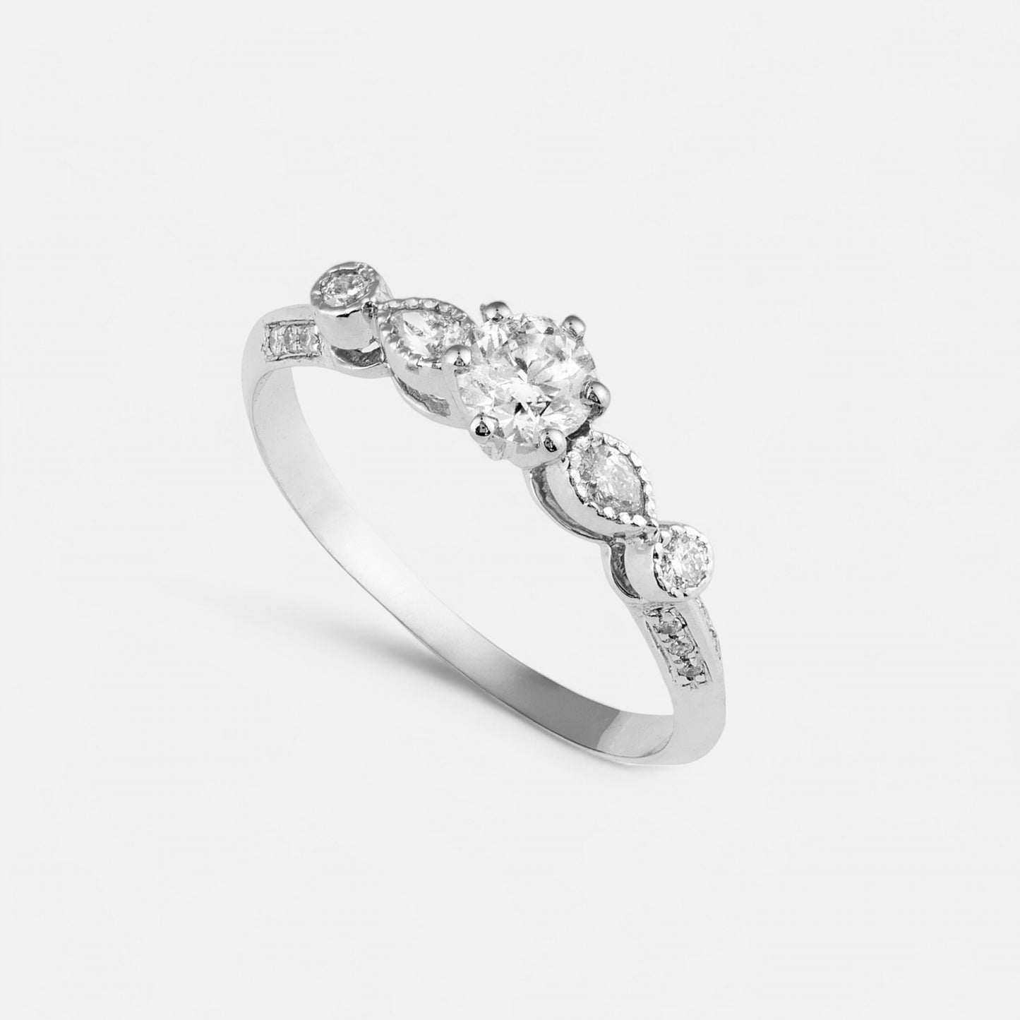 Diamond Marquise Halo Ring