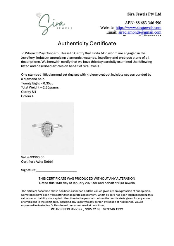 Oval Diamond Halo Ring