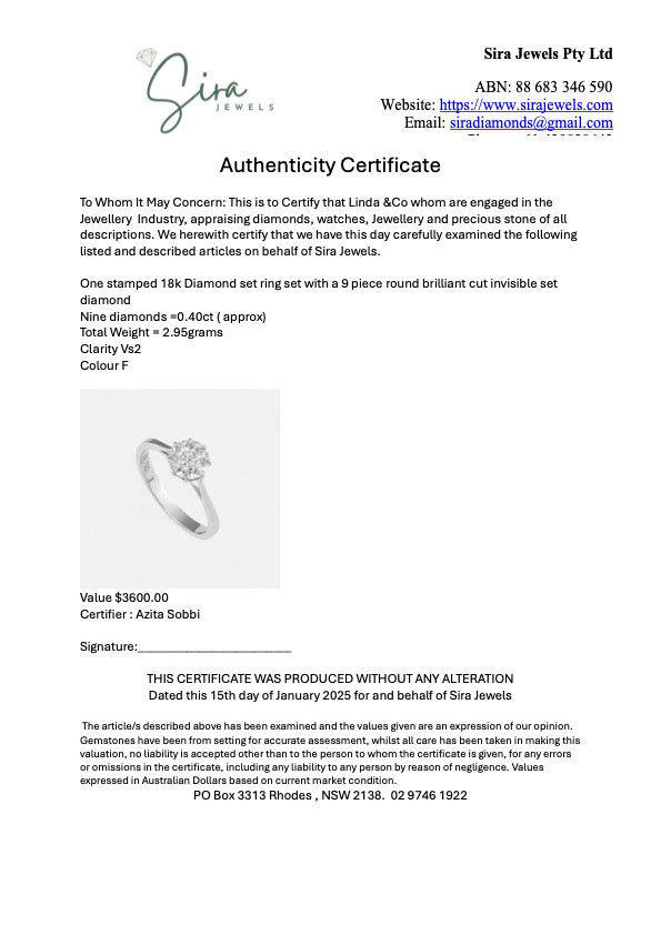 Solitaire Diamond Starburst Ring